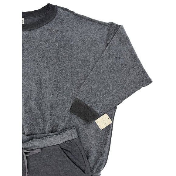 NWT Free People Washed Gray Sweater Shorts Set | Athleisure Indie Lounge Boho L - Picture 5 of 16